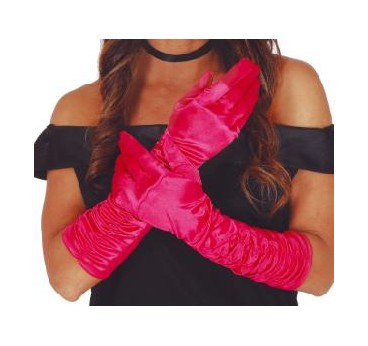 -GUANTES HOLLYWOOD FUCSIA 40 CMS.