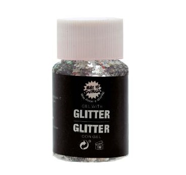 -GEL CON GLITTER PLATA 20 GR