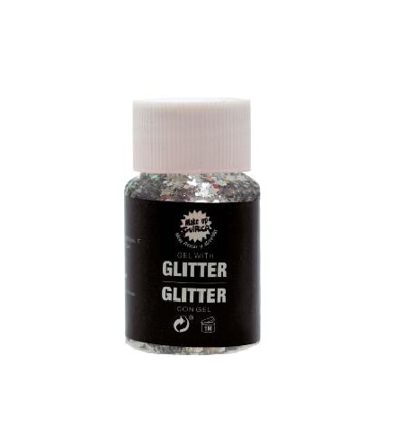 -GEL CON GLITTER PLATA 20 GR