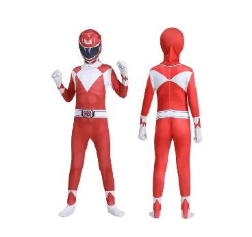 DISFRAZ POWER RANGERS ROJO T-14