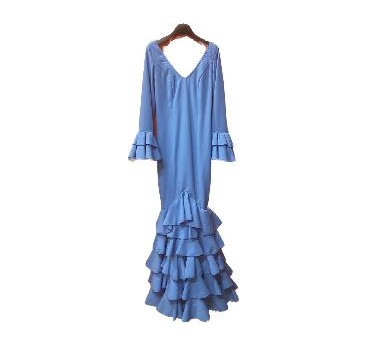 VESTIDO DALIA VOLANTES AZUL T-36