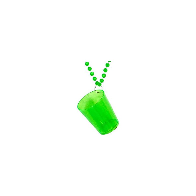 COLLAR CON VASO SAN PATRICIO FLUORESCENTE