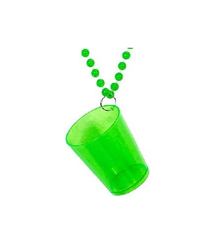 COLLAR CON VASO SAN PATRICIO FLUORESCENTE