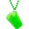 COLLAR CON VASO SAN PATRICIO FLUORESCENTE