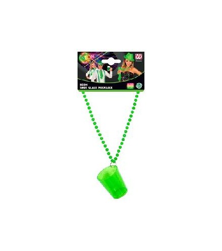 COLLAR CON VASO SAN PATRICIO FLUORESCENTE