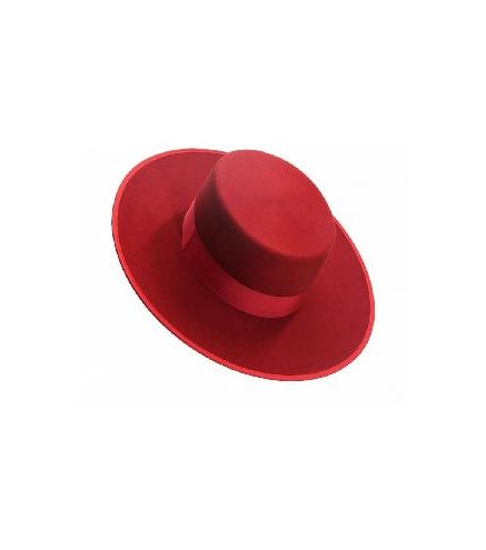 SOMBRERO CORDOBES FIELTRO ROJO