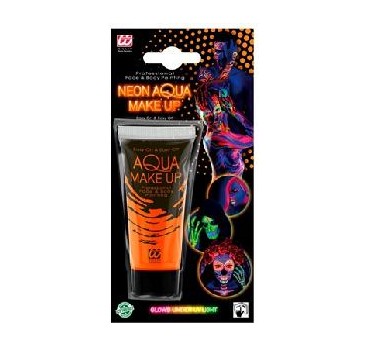 -MAQUILLAJE AQUA NEON NARANJA - TUBO 30 ML