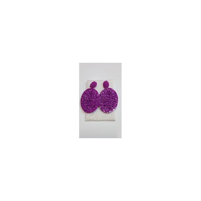 PENDIENTES DE ARO MORADO