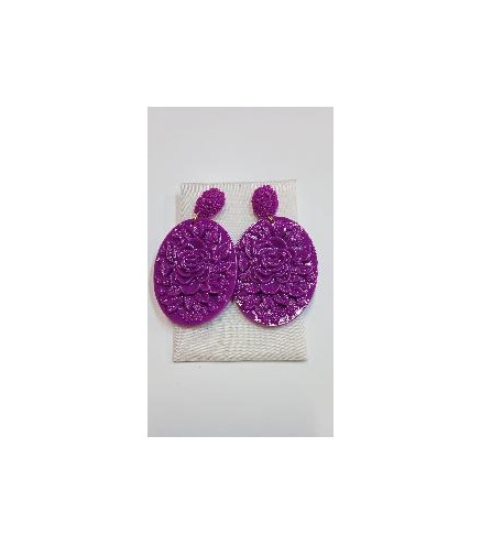 PENDIENTES DE ARO MORADO