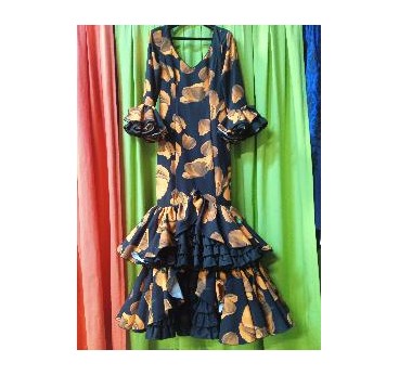 VESTIDO CORDOBA NEGRO ESTAMPADO (HALLOWEEN) T-40