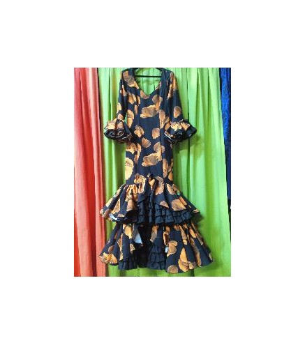 VESTIDO CORDOBA NEGRO ESTAMPADO (HALLOWEEN) T-40