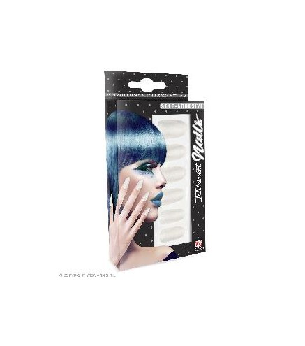 -SET UÑAS BLANCAS IRISDESCENTE