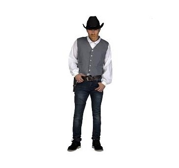 CHALECO GRIS VAQUERO ML