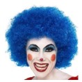 PELUCA PAYASO AZUL RIZADA