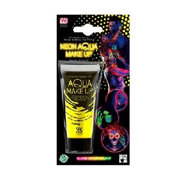 MAQUILLAJE AQUA NEON AMARILLO - TUBO 30 ML