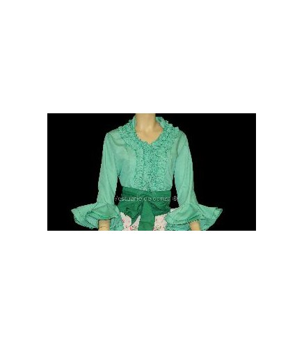 CAMISA FLAMENCA VERDE AGUA T-54