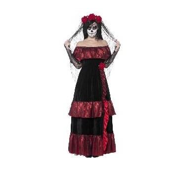 DISFRAZ NOVIA DIA DE LOS MUERTOS 2XL