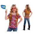 DISFRAZ HIPPIE CAMISETA GIRL 6-8