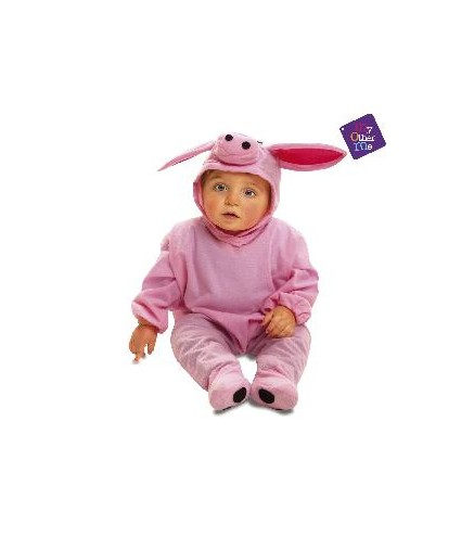 -DISFRAZ CERDITO ROSA 7-12 MESES