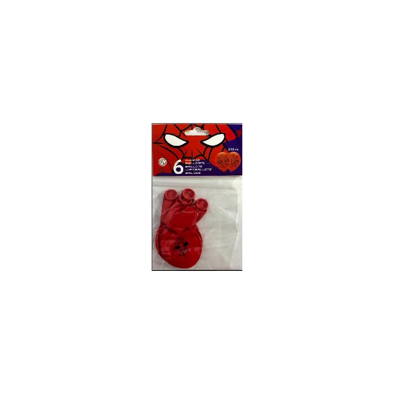 PACK GLOBO SPIDERMAN 6U