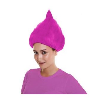 PELUCA DE TROLL FUCSIA