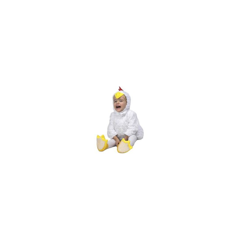 DISFRAZ POLLITO BLANCO PELUCHE 5-6