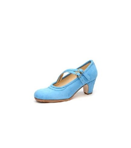 ZAPATO FLAMENCO LONETA GOMA AZUL T-37