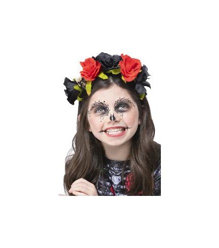 DIADEMA ROSAS NEGRAS INFANTIL