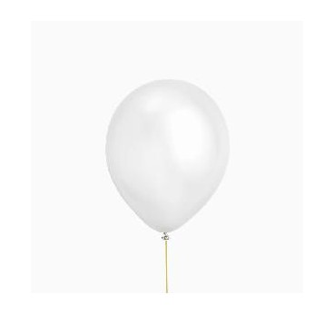 BOLSA GLOBOS LATEX BLANCOS METALIZADO 10 UNIDADES