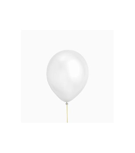 BOLSA GLOBOS LATEX BLANCOS METALIZADO 10 UNIDADES