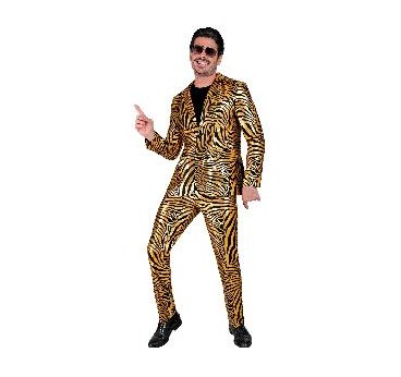 -DISFRAZ TRAJE ESTAMPADO DE TIGRE DORADO 2XL