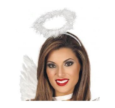 DIADEMA ANGEL PLUMAS BLANCAS