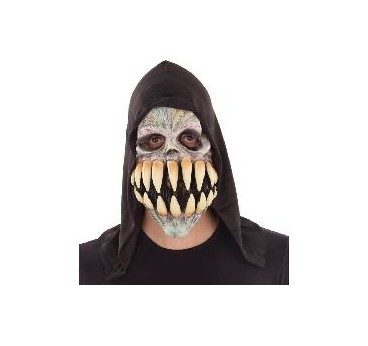 -MASCARA CALAVERA CON DIENTES LATEX