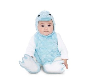 -DISFRAZ PATITO PELUCHE AZUL 7-12 MESES