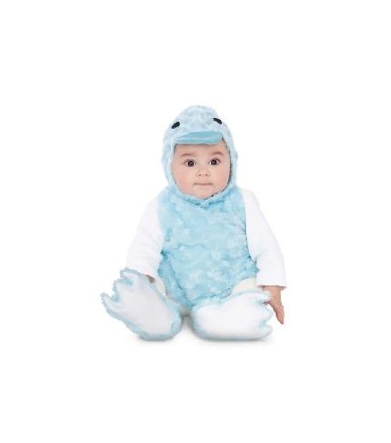 -DISFRAZ PATITO PELUCHE AZUL 7-12 MESES