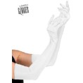 WHITE LONG ELASTANE GLOVES 60 cm - suitable also for man