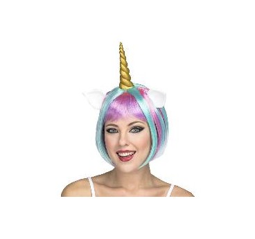 -PELUCA CORTA UNICORNIO