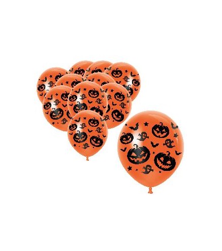 -BOLSA 10 GLOBOS NARANJA HALLOWEEN