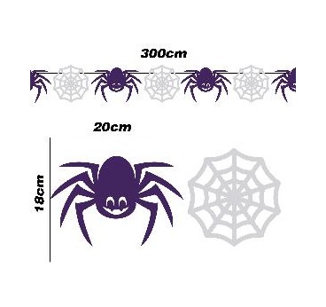 -GUIRNALDA ARAÑAS Y TELARAÑAS 200 CM.