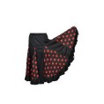 -FALDA FLAMENCA NEGRA CON GODETS ROJO S